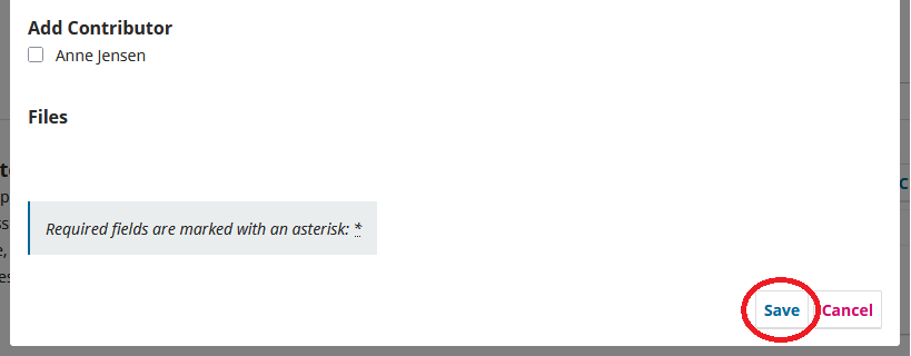  Screenshot showing the filling out of information.