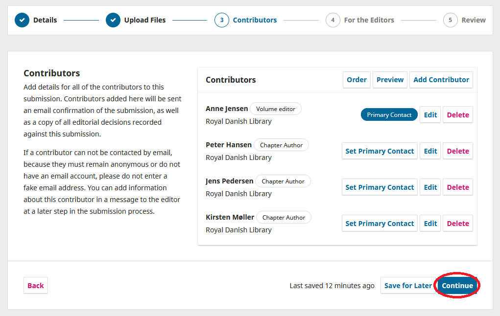  Screenshot where the continue button at the bottom is highlighted.