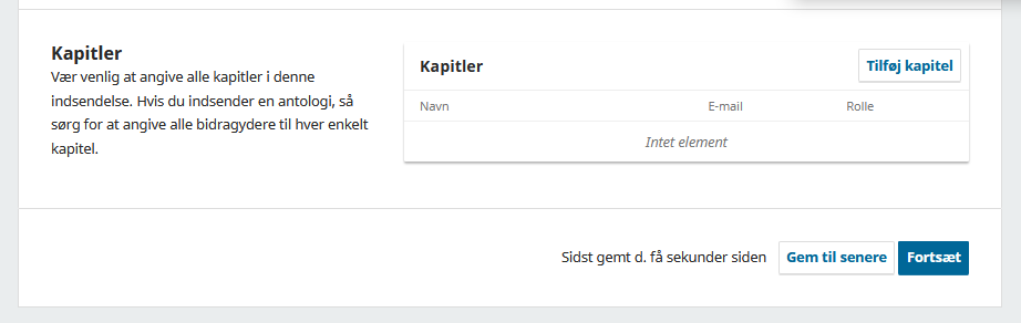 Skærmbillede der viser udfyldning af oplysninger.