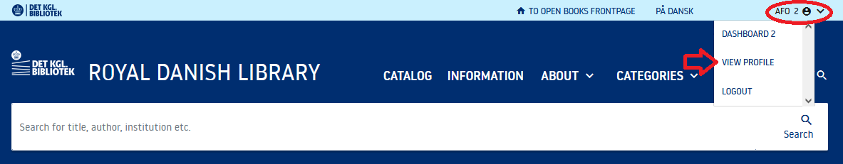 Screenshot showing a menu where View profile is highlighted.