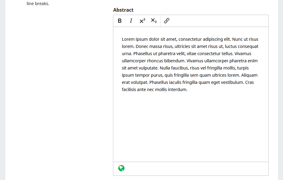 Screenshot showing the filling out of information.